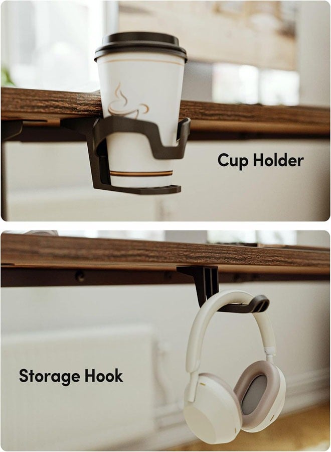 إن كي أكس مكتب ألعاب متعدد الوظائف بارتفاع قابل للتعديل مع أضواء ، جهاز تحكم عن بعد لاسلكي، حامل مقبض، حامل أكواب، مقبس USB وخطاف سماعة رأس 120 سم - Image 4