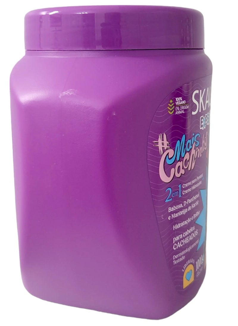 SKALA - Skala Mais Cachinhos 2-in-1 Conditioner and Treatment Cream The Perfect Solution For Girls With Curly Hair,  Deep Hydration, Shiny and Defined More Curls 1000g ( Brazil ) - Image 1