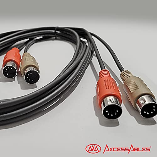 AXA AXCESSABLES AxcessAbles 2-Pair 10ft MIDI Cable Dual 5-Pin to Dual 5-Pin. MIDI (Musical Instrument Digital Interface) Cable for Digital Keyboards, Synthesizers, Audio Interfaces. (MID-203 10ft) - Image 5