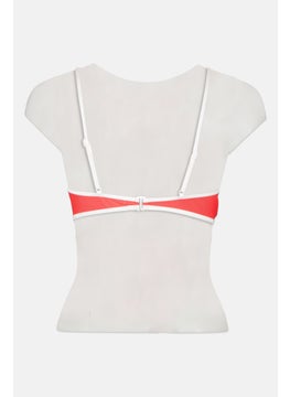Don't Call Me Jennyfer Women Padded Solid Bikini Top, Red  - Image 2