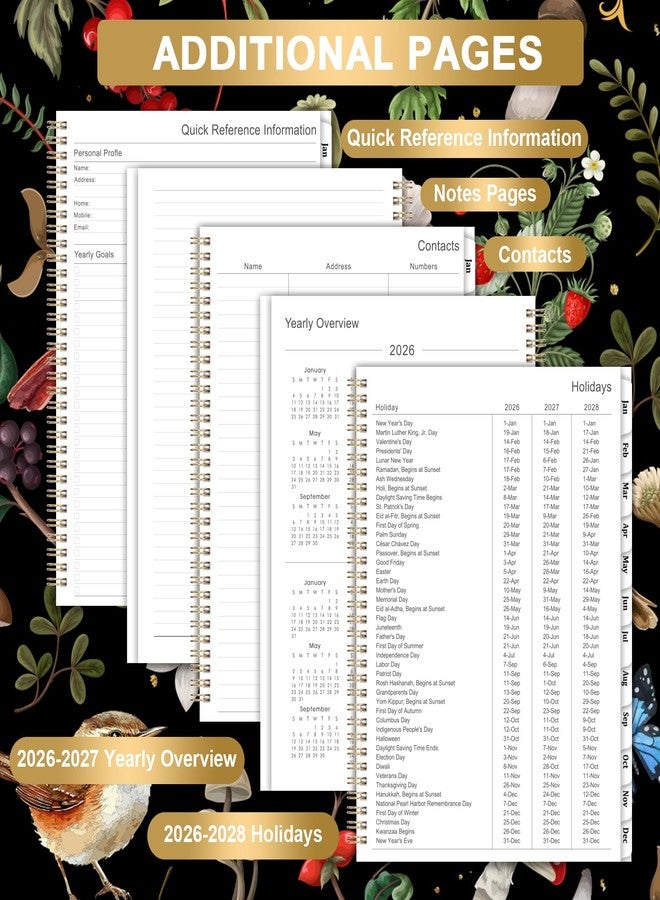 Indeme 2026 Planner - Planner 2026, 9" x 11", Jan 2026 - Dec 2026, 2026 Weekly Monthly Planner, Twin-Wire Binding, Tabs, Cardboard Cover - Image 5