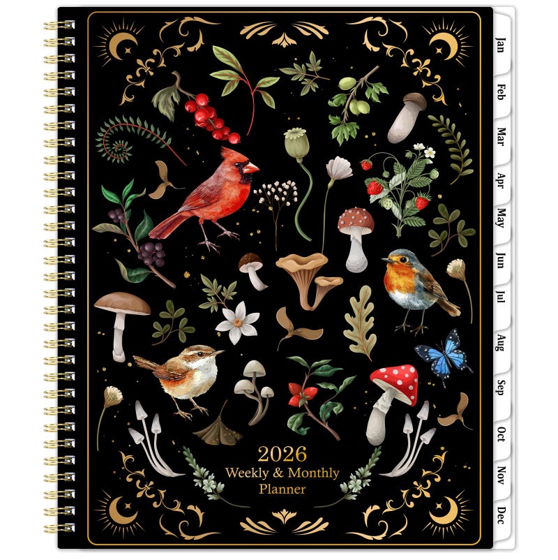 Indeme 2026 Planner - Planner 2026, 9" x 11", Jan 2026 - Dec 2026, 2026 Weekly Monthly Planner, Twin-Wire Binding, Tabs, Cardboard Cover - Image 1