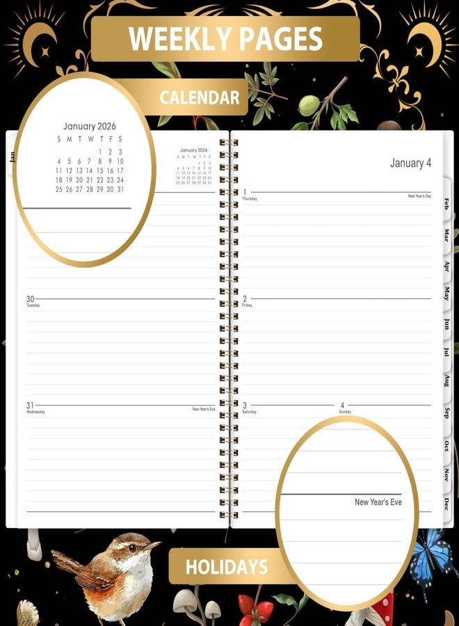 Indeme 2026 Planner - Planner 2026, 9" x 11", Jan 2026 - Dec 2026, 2026 Weekly Monthly Planner, Twin-Wire Binding, Tabs, Cardboard Cover - Image 4
