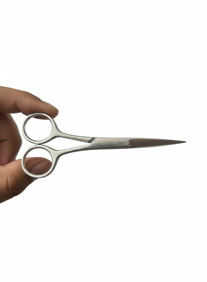 KAYRIE Grooming Scissor Small for Men & Women | Multipurpose Scissor Ideal for Men for Moustache, Beard, Ear and Nose Hair Trimming | Suitable for Women for Eyelashes and Eyebrow Trimming - Image 4