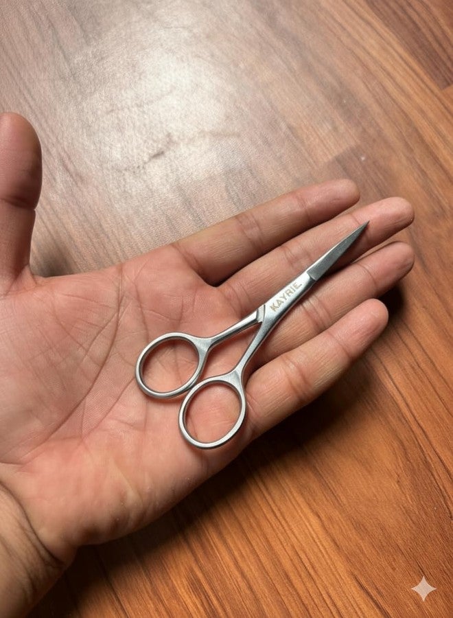 KAYRIE Grooming Scissor Small for Men & Women | Multipurpose Scissor Ideal for Men for Moustache, Beard, Ear and Nose Hair Trimming | Suitable for Women for Eyelashes and Eyebrow Trimming - Image 5