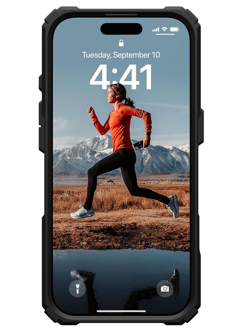 UAG Plasma XTE MagSafe for iPhone 16 PRO Case Cover [20 Feet Drop tested] with Kickstand - Black | Clear