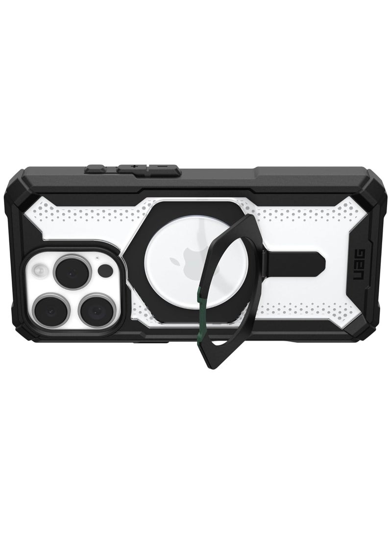 UAG Plasma XTE MagSafe for iPhone 16 PRO Case Cover [20 Feet Drop tested] with Kickstand - Black | Clear