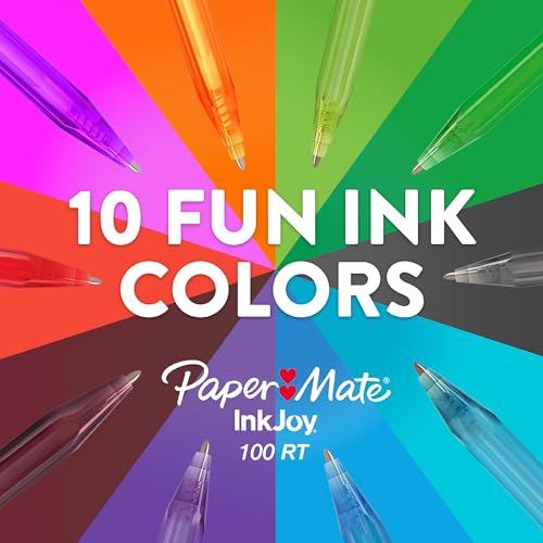 Paper Mate InkJoy 100RT Retractable Ballpoint Pens, Medium Point, Red, Box of 12 - Image 5