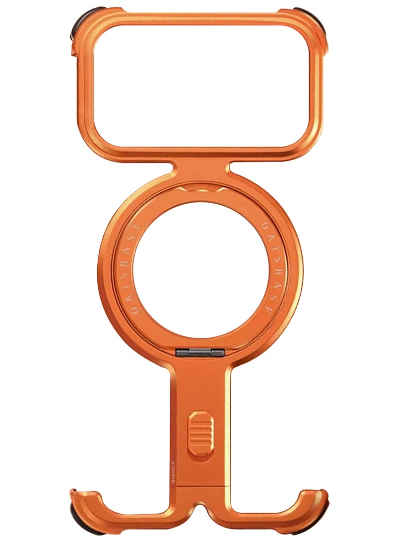 CATANES Magnetic Case Cover for iPhone 17 Pro - 360° Rotation Kickstand Aluminum Metal Frameless Design Protective Shock Grade Shell - Cosmic Orange - Image 4