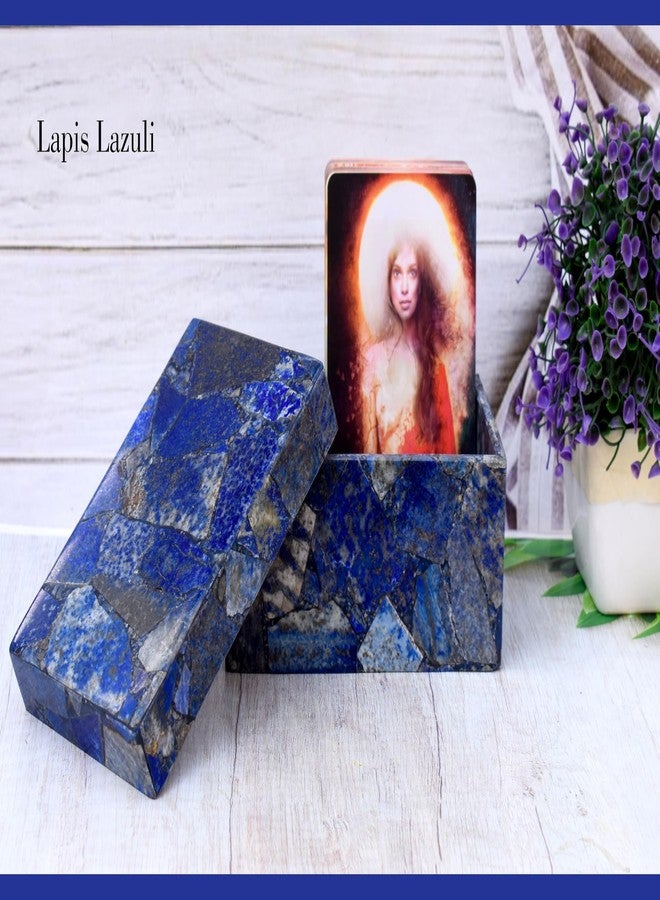 Pyramid Tatva Lapis Lazuli Decorative Storage Box | Handcrafted Gemstone Jewellery Box for Wisdom, Truth, Positive Energy, Meditation, Home Décor & Gifting - Image 4