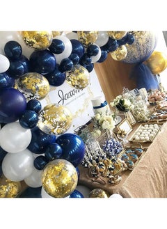 PartyWoo Navy Blue Gold Balloons, 40 pcs Latex Balloons, Navy Blue Balloons, Gold Confetti Balloons and Metallic Gold Balloons, Party Balloons for Navy Blue and Gold Wedding, Navy Gold Baby Shower - pzsku/Z302AE568A2D33610BBC7Z/45/_/1729411766/d12be66c-0e30-4e6b-90ea-ddded5e353f1