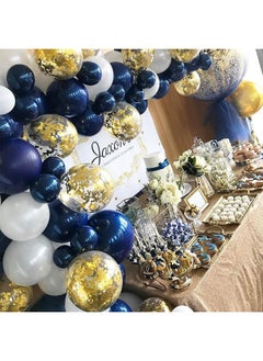 PartyWoo Navy Blue Gold Balloons, 40 pcs Latex Balloons, Navy Blue Balloons, Gold Confetti Balloons and Metallic Gold Balloons, Party Balloons for Navy Blue and Gold Wedding, Navy Gold Baby Shower - pzsku/Z302AE568A2D33610BBC7Z/45/_/1729411767/d588465e-aa15-4846-bb58-3d4cf79cb01b