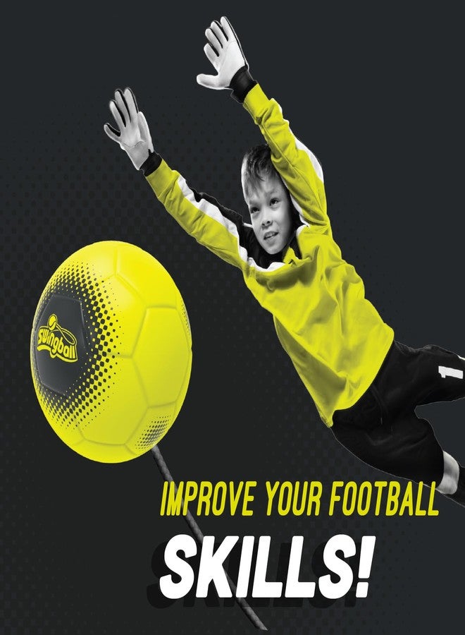سوينج بول أداة تدريب كرة القدم Swingball Reflex - مدرب ارتداد كرة القدم على جميع الأسطح للأطفال والكبار، أداة تدريب كرة القدم في الفناء الخلفي الخارجي للتحكم بالكرة، ومهارات القدم، وخفة الحركة، واللعب الممتع، للأعمار من 6 سنوات فما فوق - Image 2
