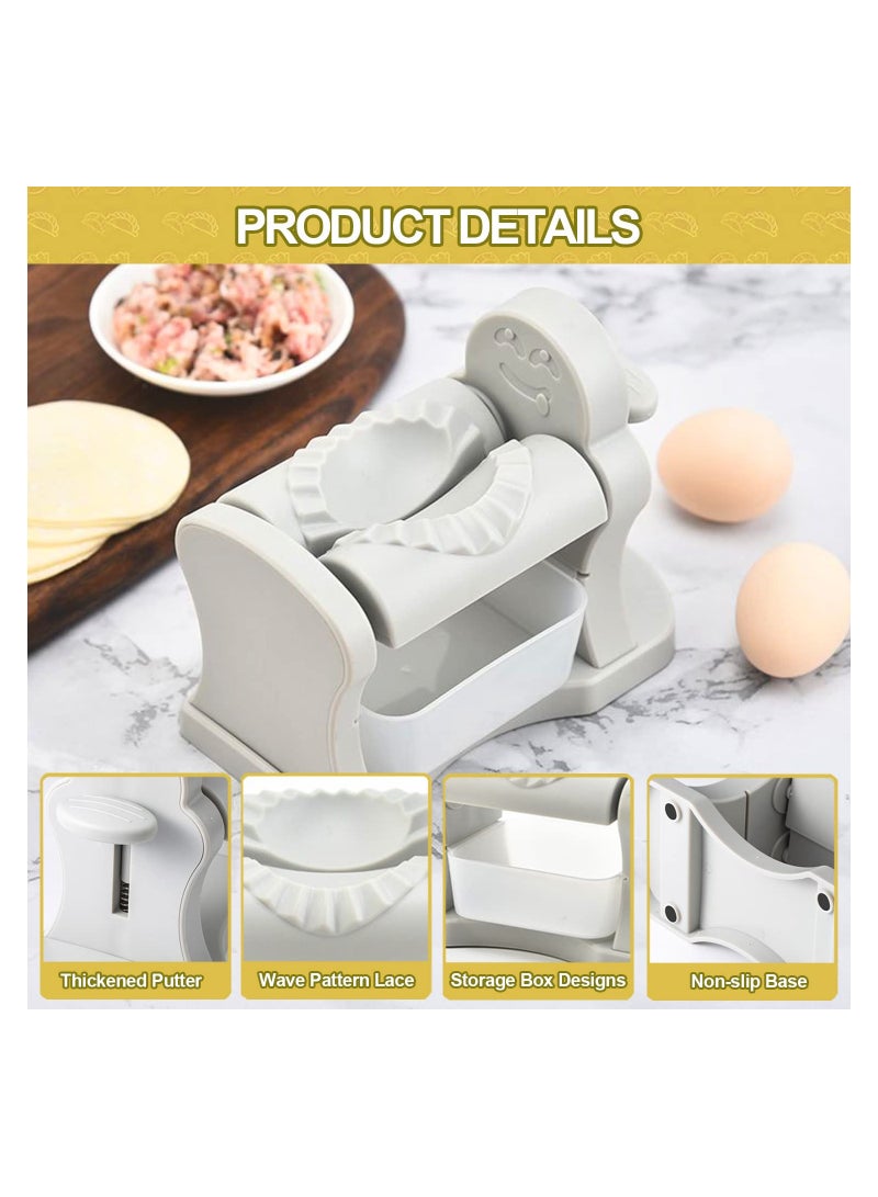 SYOSI Household Dumpling Maker Press Manual Tool, Manual Press Dumpling Mould Dumpling Maker Press Hand-Press Dumpling Mould Handheld Dumpling Maker Empanadas Pierogi Maker for Home Kitchen Restaurant - Image 5
