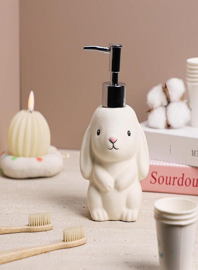 RockTrend Rabbit Ceramic Soap Bottle Lotion Bottle Soap Dispenser with Pump - Image 2