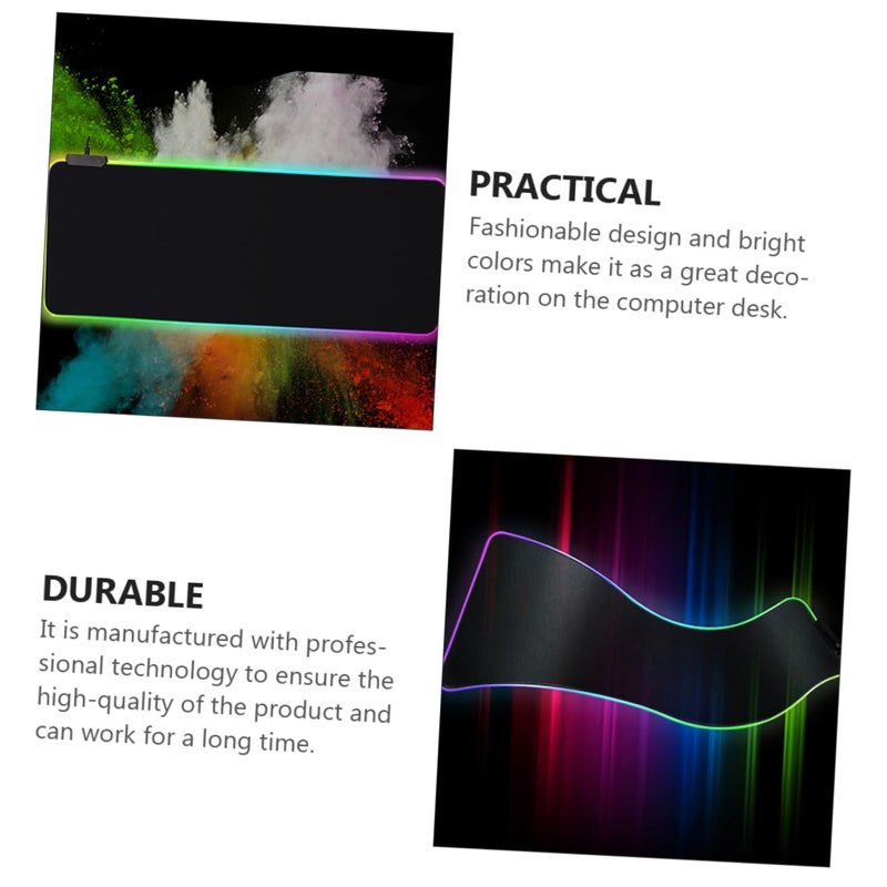 سجادة ماوس ألعاب مقاومة للماء مع إضاءة LED RGB مقاس 800x300 مم للحاسوب المكتبي والمحمول - Image 4