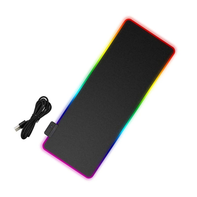 سجادة ماوس ألعاب مقاومة للماء مع إضاءة LED RGB مقاس 800x300 مم للحاسوب المكتبي والمحمول - Image 2