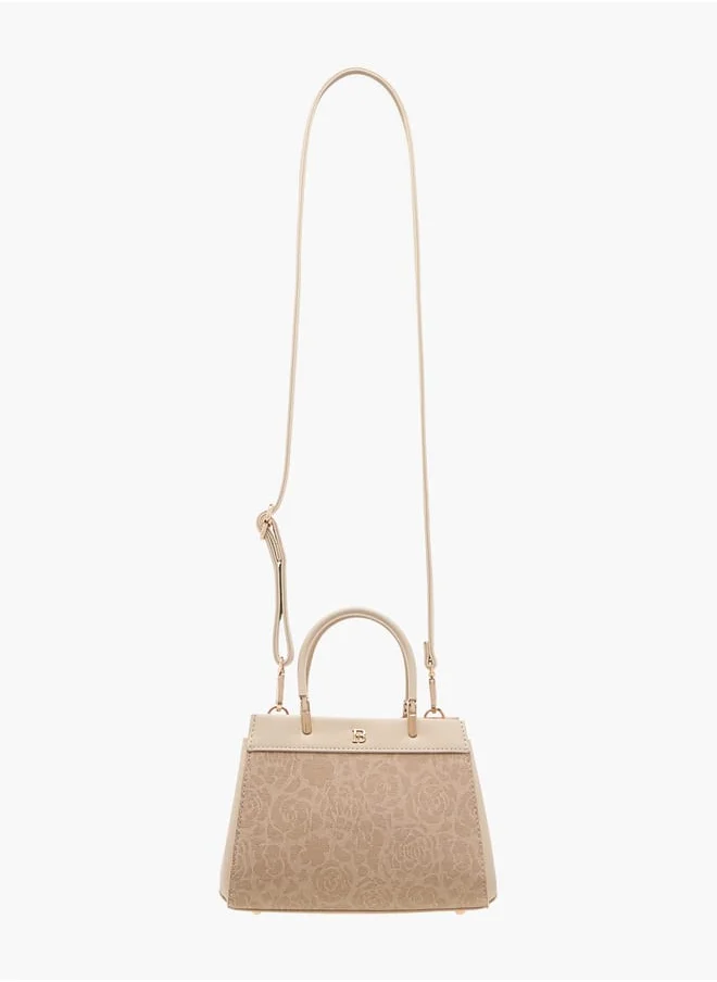 فلورا بيلا من شو إكسبرس Women Textured Tote Bag with Detachable Strap and Zip Closure