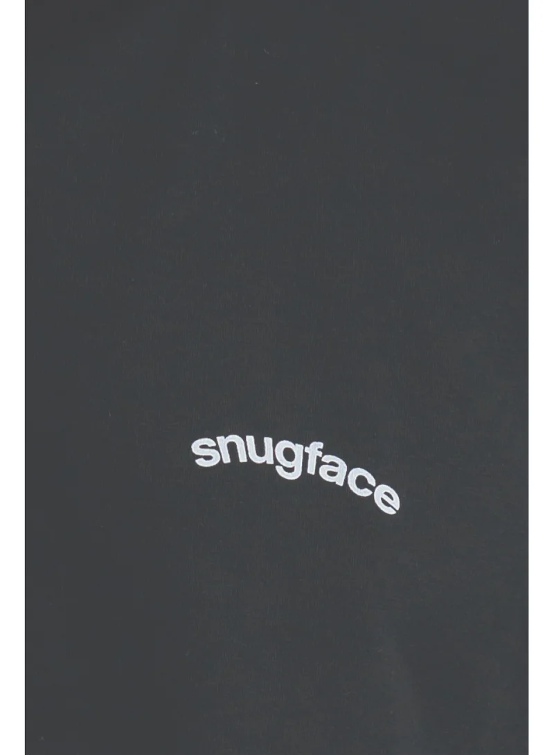 Snugface Snugface The Printed Oversized Tshirts, Black, SF15-3BLK, Size-M