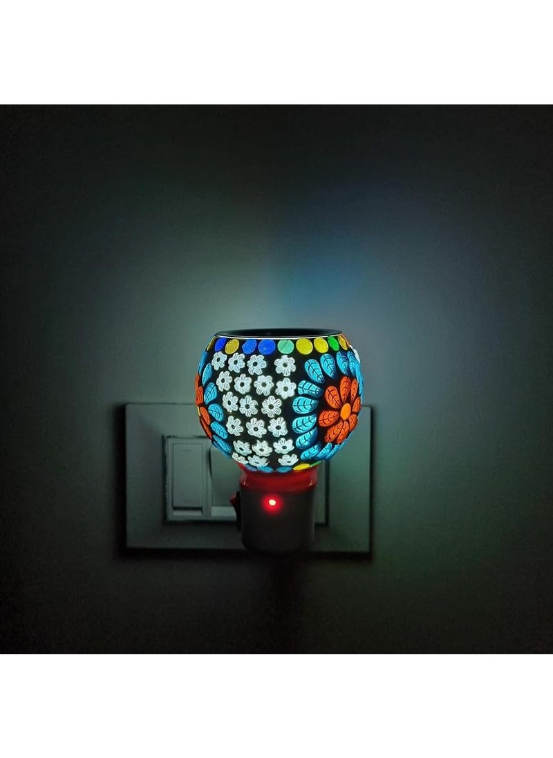 SHREE HANS CREATION SHREE HANS CREATION Ceramic Kapur Dani Electrical Camphor DiffuserHome Fragrance Aroma Glass Kapoor Dani Essential Oil Diffuser Burner Night Lamp2051Senzor  - Image 1