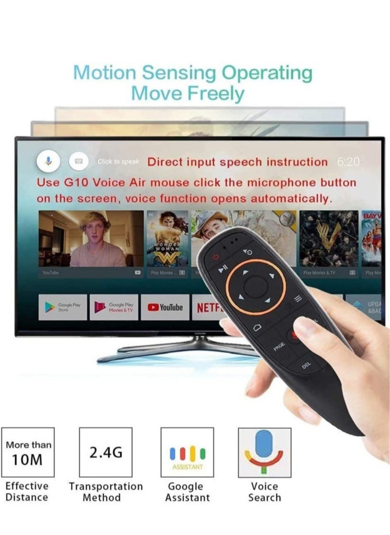 Generic - Remote Air Mouse Remote, 2.4G RF Wireless Remote Control with 6 Axis Gyroscope and IR Learning, Air Fly Mouse with Voice Input for Android TV Box/PC/Smart TV/HTPC/Projector - Image 1