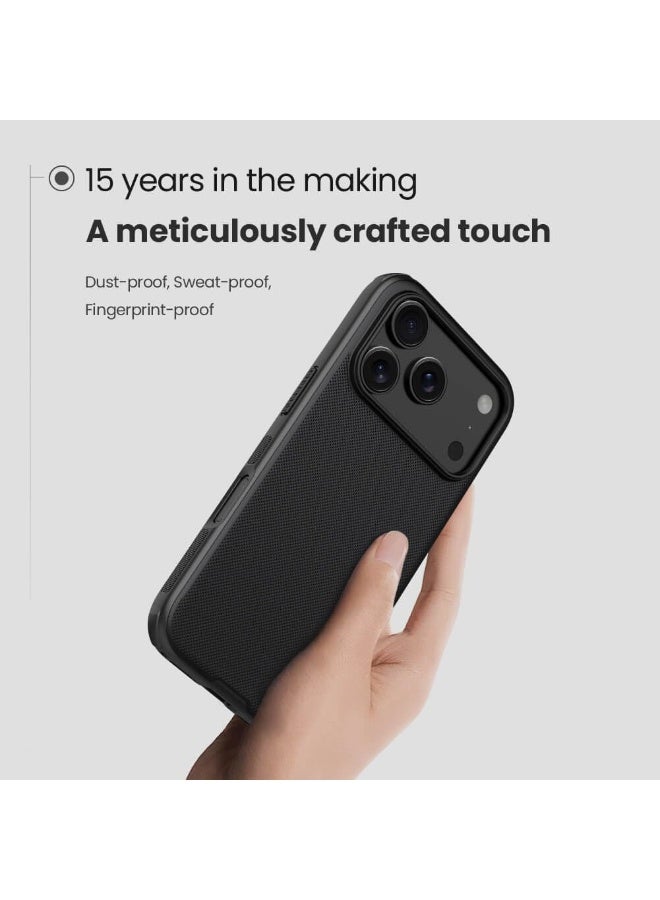 Nillkin Case for Iphone 17 Pro 2025 Super Frosted Shield Pro Hard Back Soft Border Shock Absorb Cover Raised Bezel Camera Protect PC ASSORTED Color Iphone 17 Pro Black - Image 2