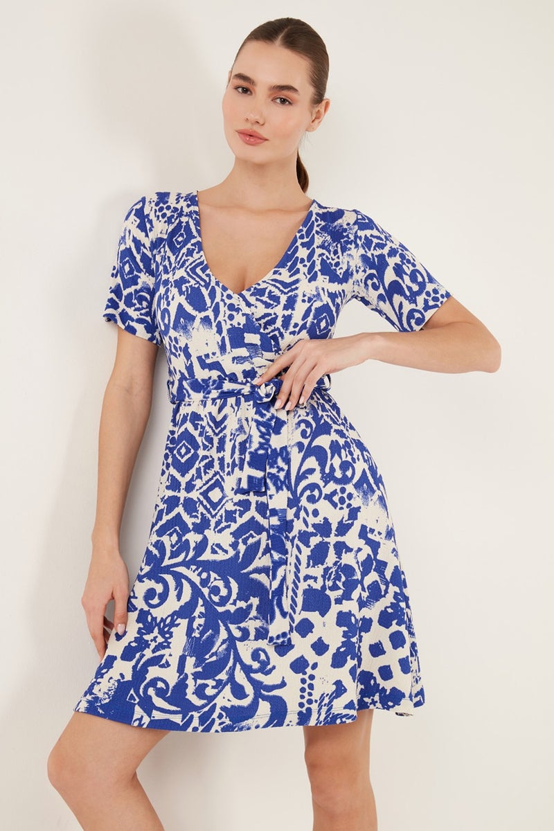 Lela Floral Wrap Mini Dress  - Image 3