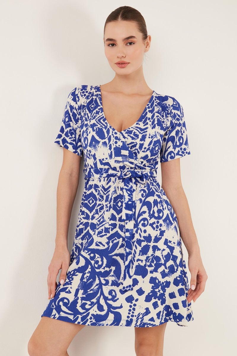 Lela Floral Wrap Mini Dress  - Image 5