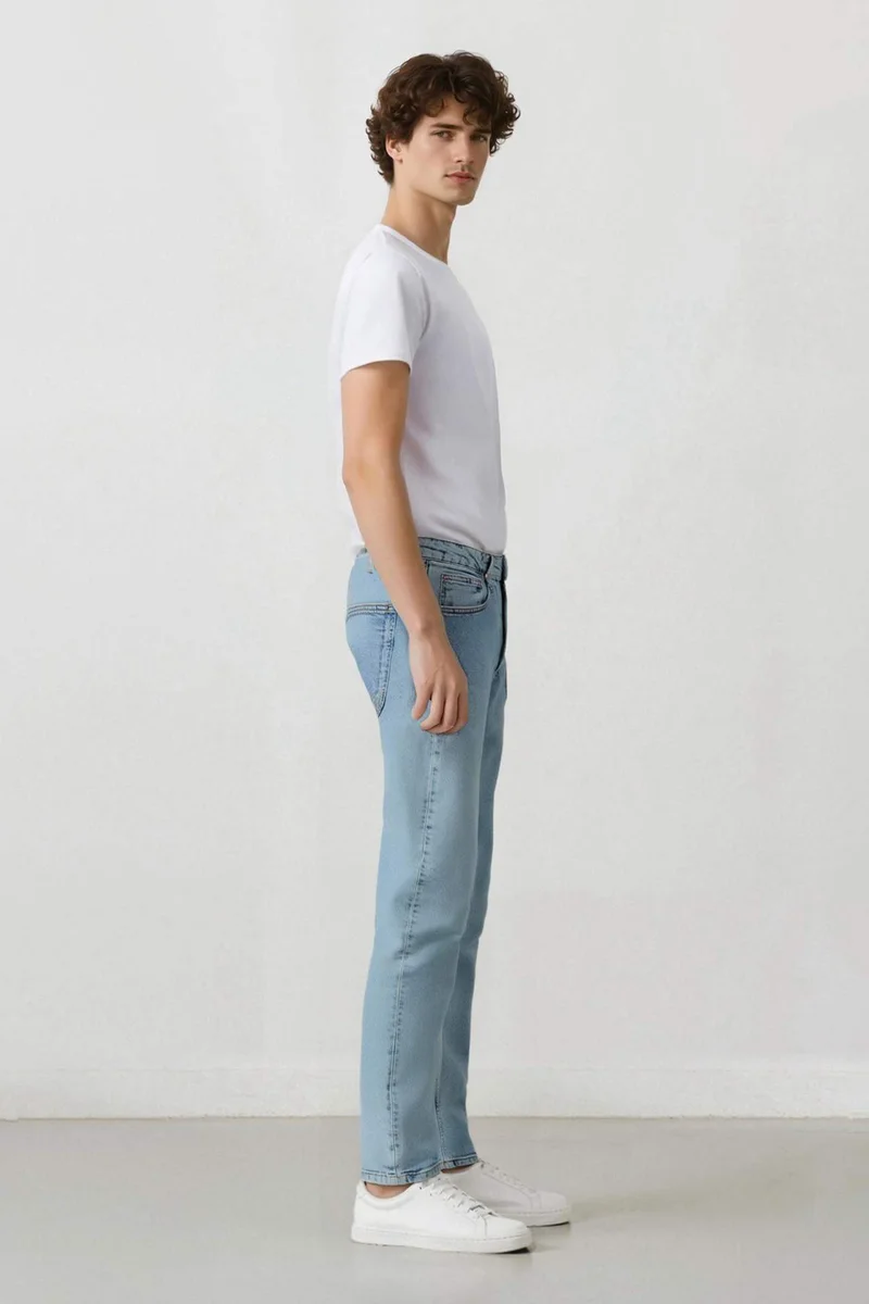 Defacto  Slim Tapered Fit Normal Waist Jeans for Men | Best Price UAE