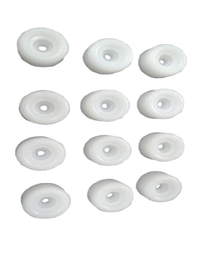 FTE Plastic End Cap/Pad/Buffer/Bush (Pack of 12) 1/2 INCH Suitable for Furniture Base Protection Available in White Color 6NO... - Image 2