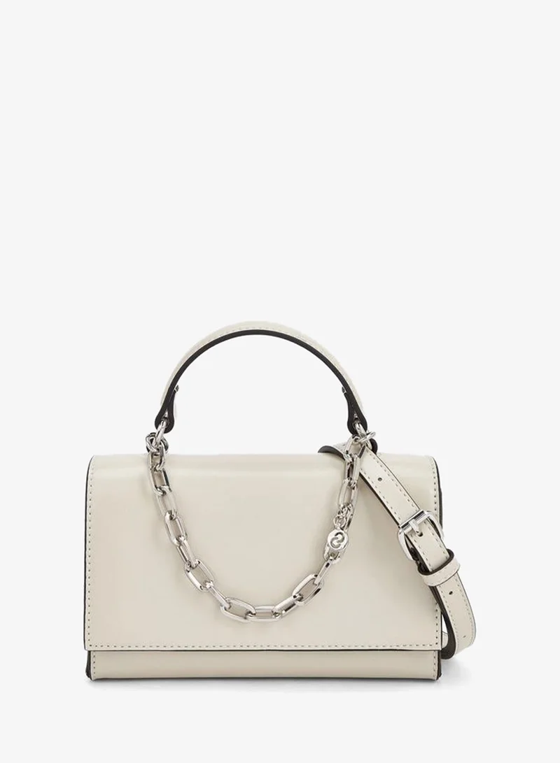 سيليست Solid Satchel Bag With Chain Detail