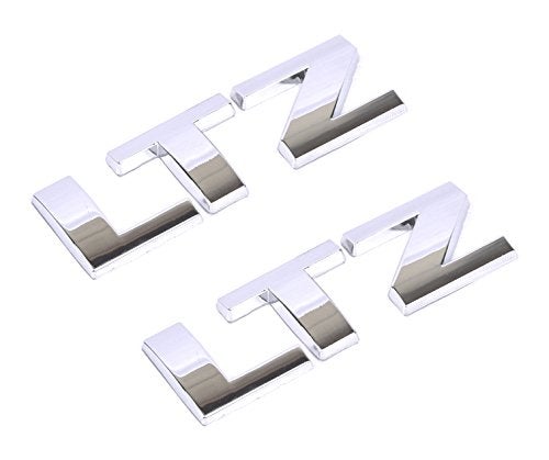 Aimoll LTZ Letter Nameplate Emblem Badge 20082015 Chevrolet Cruze Silverado Yukon Sierra 2pcs Chrome