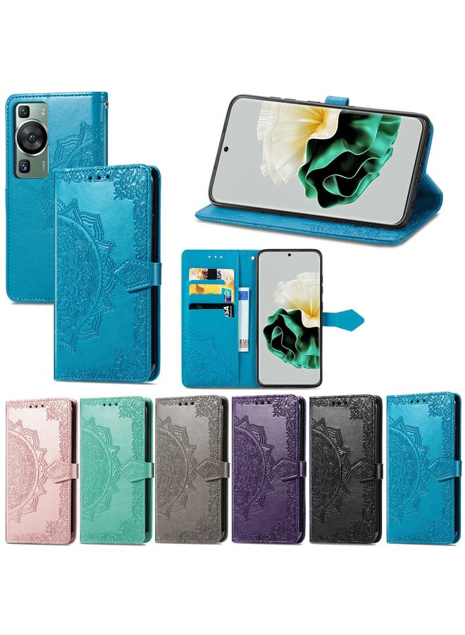 Zaboon Case For Huawei P60 Pro Mandala Flower Embossed Leather Phone Case - Image 5