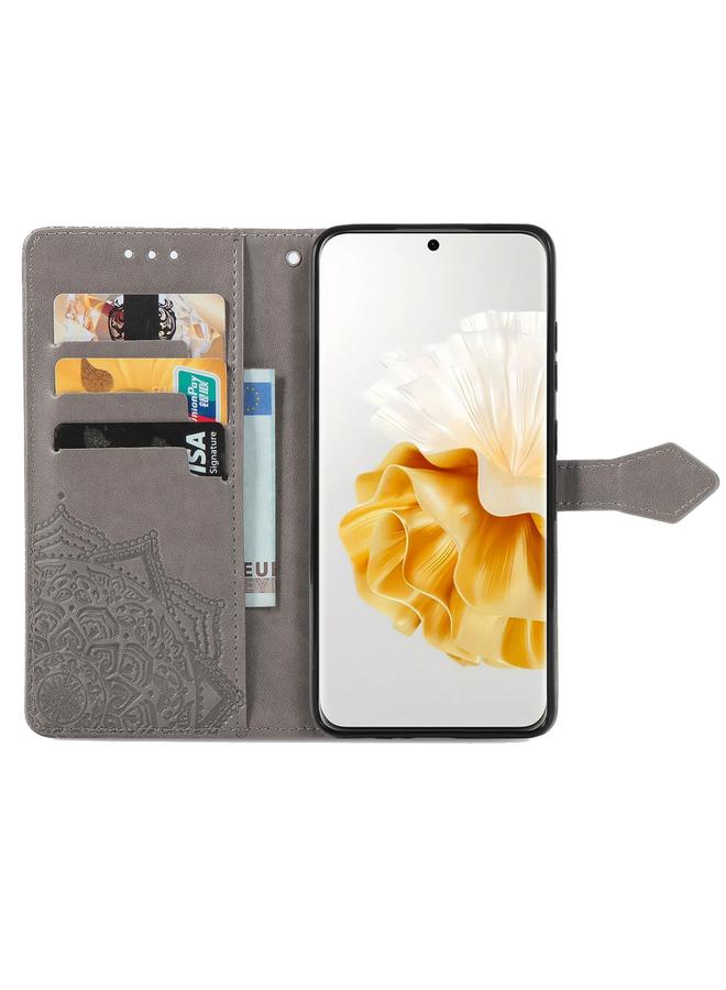 Zaboon Case For Huawei P60 Pro Mandala Flower Embossed Leather Phone Case - Image 3