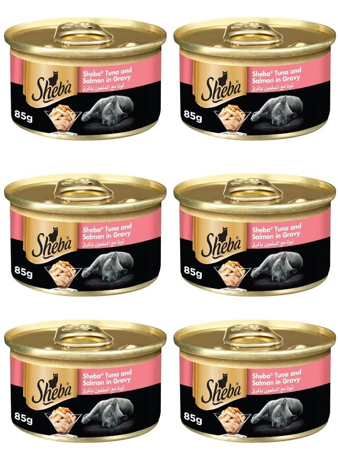 Sheba Tuna And Salmon in Broth 6 pieces in 85 grams - Image 1