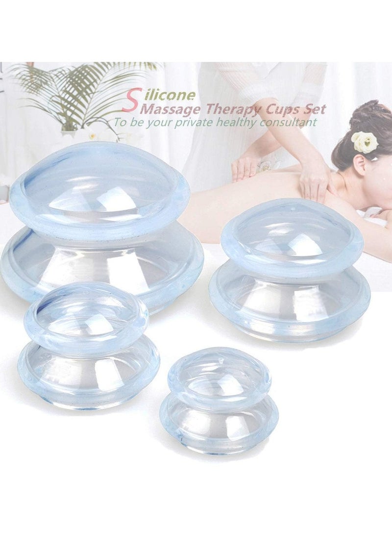 SYOSI 4 Sizes Cupping Therapy Set, Professional Cupping Therapy Studio and Household Silicone Cupping Set, Stronger Suction, Suitable for Myofascial Massage, Muscle, Nerve, Joint Pain  - Image 1