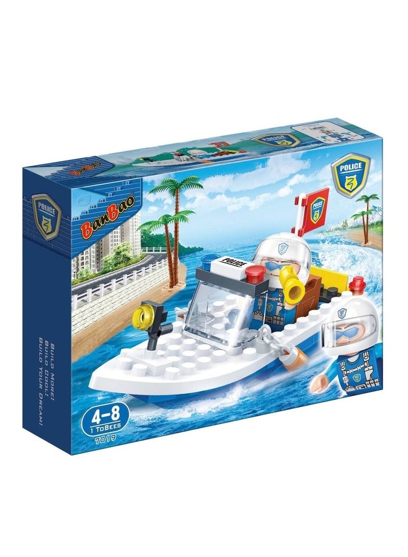 Banbao – Police Water Boat 62 Pieces – 7019 - Image 1