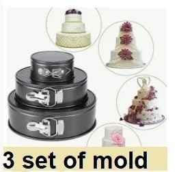 XilaMagic Round NonStick Cake Pan Mould Set of 3 - Image 3