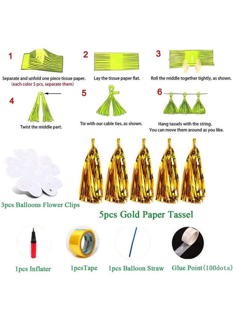 Excefore Dinosaur Balloon Arch Kit, 143PCS Balloons Ribbon And Dot Glue, Jungle Themed Birthday Party Decorations, Dinosaur Balloons Garland, Dinosaur Themed Balloons Arch Kit For Kids Boys Dino - Image 4