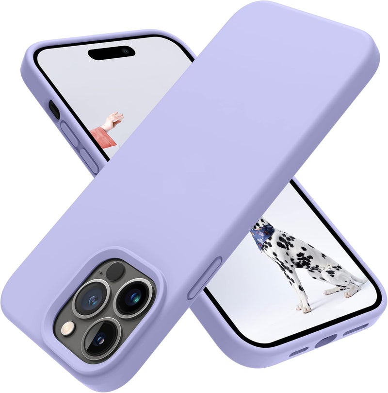 OTOFLY Designed for iPhone 14 Pro Max Case, Silicone Shockproof Slim Thin Phone Case for iPhone 14 Pro Max 6.7 inch (Light Purple) - Image 1