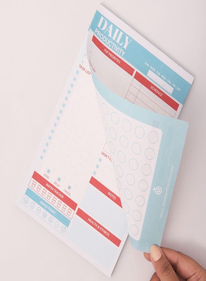 Doodle To Do List Notepad | Undated Daily Planner Pad with 50 Tear-Off Sheets | Hourly Schedule + Task Checklist | A5 Size | 90 GSM Paper | Office, Home & School Organizer - Image 1