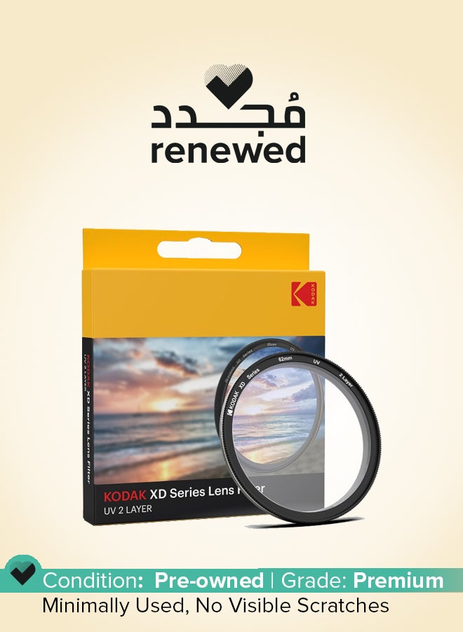 Kodak Renewed - 62MM XD Series UV 2 Layers Filter Black - Image 1