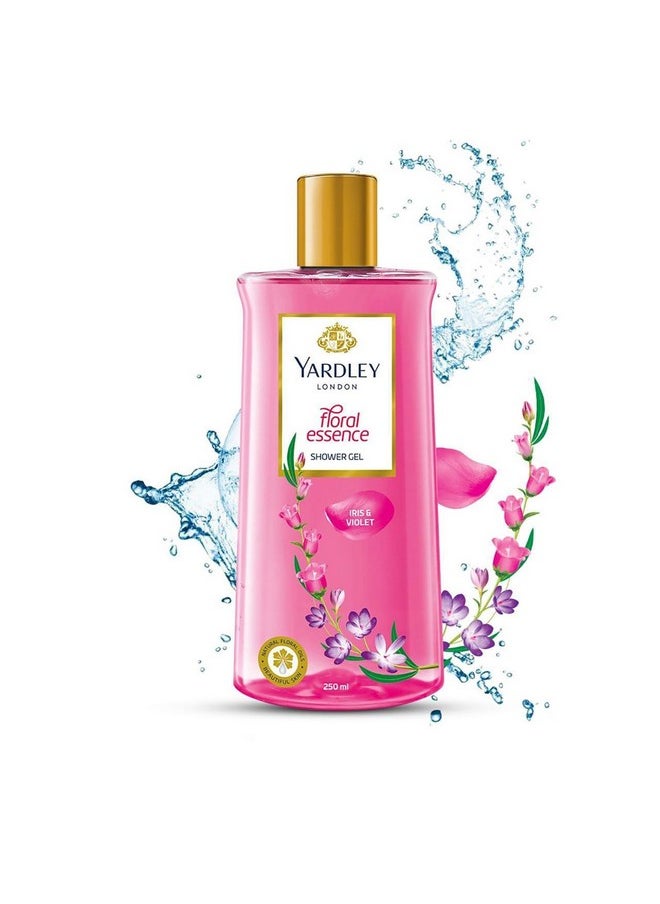 Yardley London Shower Gel Floral Essence With Natural Floral Oils Of Iris & Violet No Parabens No Silicones 250Ml  - Image 1