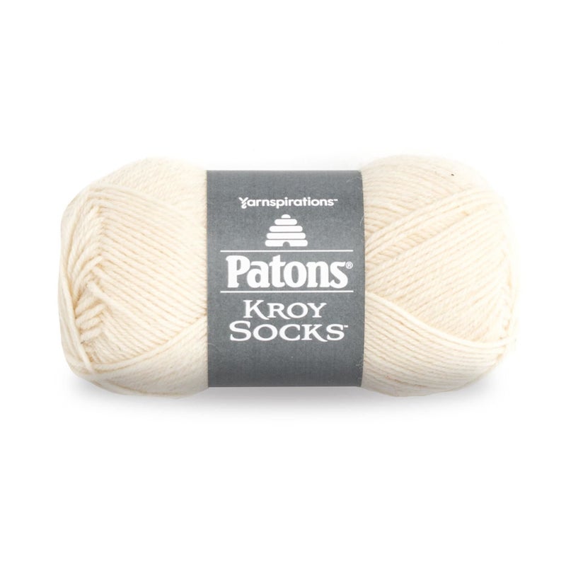 Patons Kroy Socks Yarn 1 Gauge 175 oz Muslin For Crochet Knitting Crafting