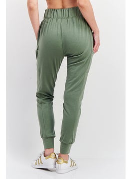 Weatherproof Women Regular Fit Solid Jogger Pant, Dark Olive  - Image 2