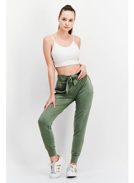 Weatherproof Women Regular Fit Solid Jogger Pant, Dark Olive  - Image 4