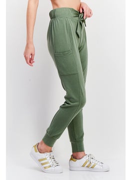 Weatherproof Women Regular Fit Solid Jogger Pant, Dark Olive  - Image 3