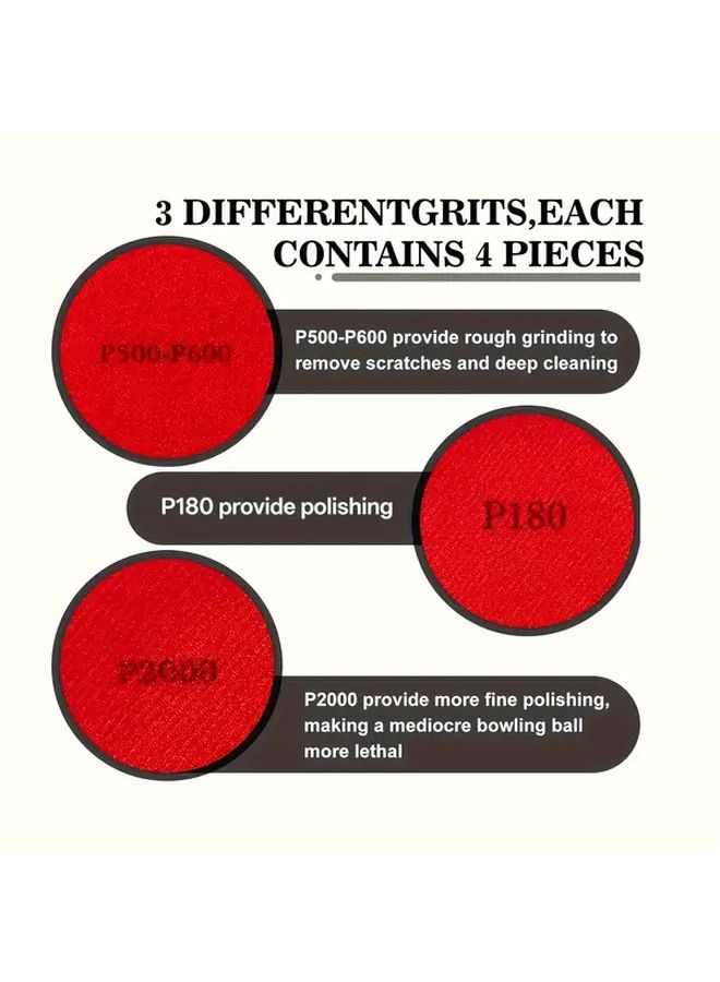 12Pcs Mix Grit Hook Loop Sanding Sponge Discs For Metal Wood Auto Polishing - Image 5