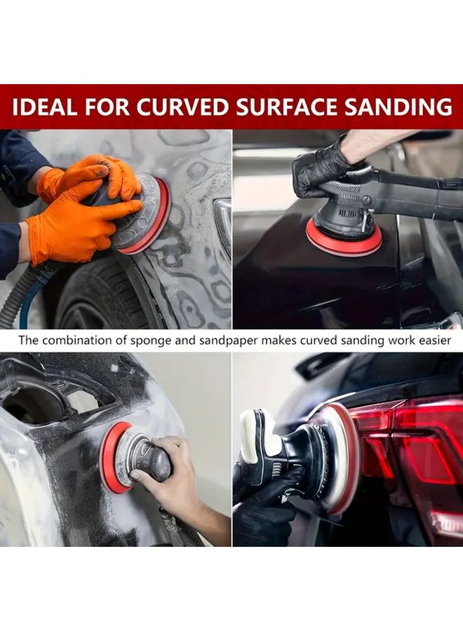 12Pcs Mix Grit Hook Loop Sanding Sponge Discs For Metal Wood Auto Polishing - Image 4