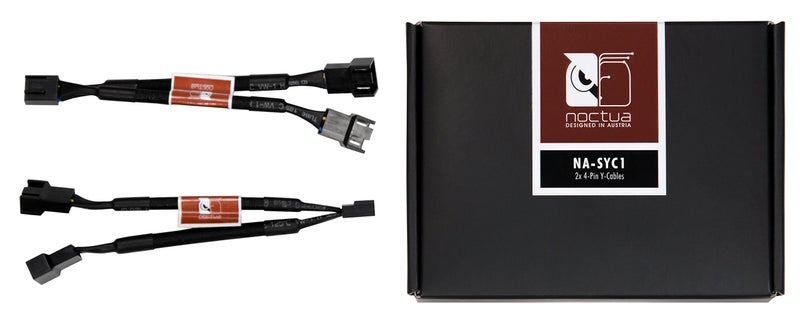 Noctua NA-SYC1, 4 Pin Y-Cables for PC Fans (Black) - Image 1